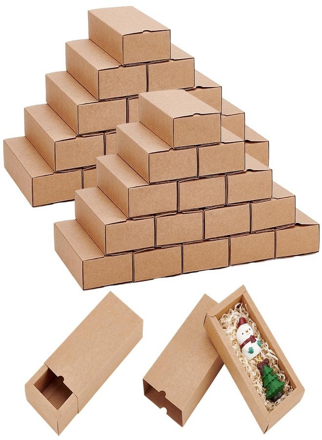 BENECREAT 36 Packs Kraft Paper Drawer Boxes, 17x11.5x3.55cm/6.7x4.5x1.4 Inch BurlyWood Crafts Cardboard Present Boxes for Wedding Party Gifts, Jewellery Packaging - Image 1