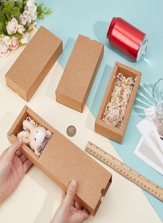 BENECREAT 36 Packs Kraft Paper Drawer Boxes, 17x11.5x3.55cm/6.7x4.5x1.4 Inch BurlyWood Crafts Cardboard Present Boxes for Wedding Party Gifts, Jewellery Packaging - Image 3