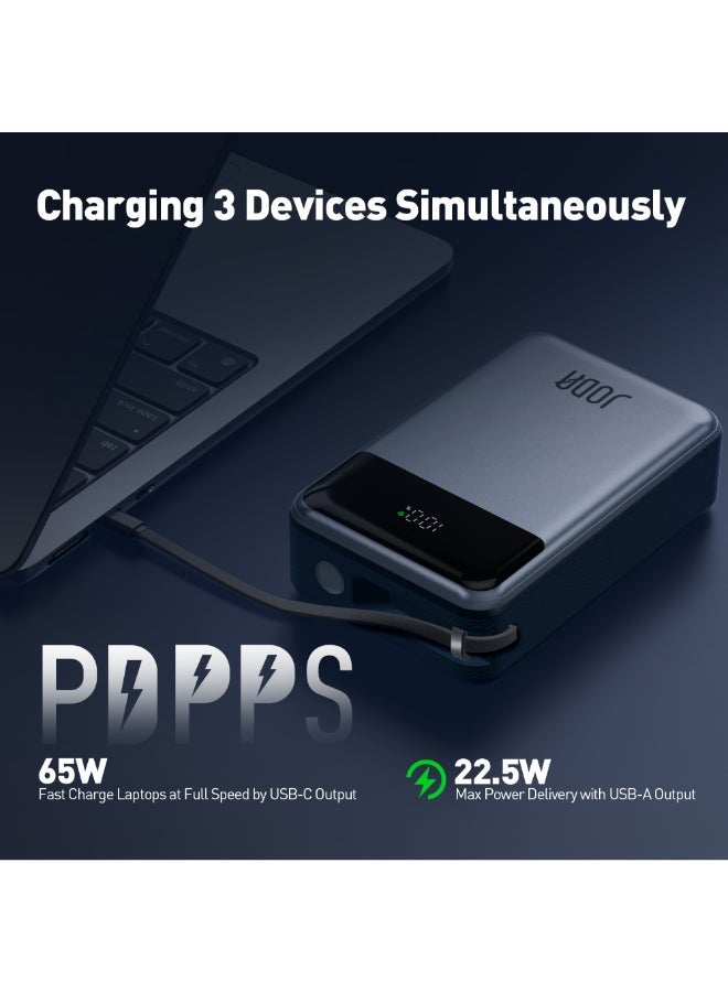 JODA SHARG 20 Power Bank 20,000mAh, 65W PD Output, Built-in Nylon Braided USB-C Cable, LED Display, Dual Ports (USB-C + USB-A), Fast Charging for Laptops, Tablets, and Smartphones ⚡🔋 Power Bank 20,000mAh 🔋 65W PD Power Bank ⚡ Built-in USB-C Cable 🔌 Nylon Braided Power Bank 💪 Dual Port Power Bank ⚙️ Fast Charging Power Bank ⚡ USB-C Power Bank 🔌 LED Display Power Bank 🌟 Portable Charger for Laptops 💻 Portable Power Bank for Tablets 📱 Smartphone Charging Power Bank 📱 Quick Charge Power Bank ⚡ High Capacity Power Bank 🔋 Fast Charging USB-A ⚡ Compact Power Bank 🎒 Durable Power Bank 💼 Smartphone Power Bank for iPhone 🍏 Smartphone Power Bank for Samsung 📱 Smartphone Power Bank for Huawei 📱 Smartphone Power Bank for Xiaomi 📱 Smartphone Power Bank for Oppo 📱 Smartphone Power Bank for Google Pixel 📱 Smartphone Power Bank for OnePlus 📱 Smartphone Power Bank for LG 📱 Smartphone Power Bank for Motorola 📱 - Image 4