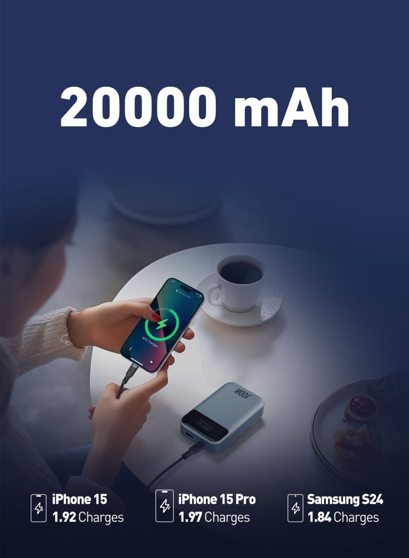 JODA SHARG 20 Power Bank 20,000mAh, 65W PD Output, Built-in Nylon Braided USB-C Cable, LED Display, Dual Ports (USB-C + USB-A), Fast Charging for Laptops, Tablets, and Smartphones ⚡🔋 Power Bank 20,000mAh 🔋 65W PD Power Bank ⚡ Built-in USB-C Cable 🔌 Nylon Braided Power Bank 💪 Dual Port Power Bank ⚙️ Fast Charging Power Bank ⚡ USB-C Power Bank 🔌 LED Display Power Bank 🌟 Portable Charger for Laptops 💻 Portable Power Bank for Tablets 📱 Smartphone Charging Power Bank 📱 Quick Charge Power Bank ⚡ High Capacity Power Bank 🔋 Fast Charging USB-A ⚡ Compact Power Bank 🎒 Durable Power Bank 💼 Smartphone Power Bank for iPhone 🍏 Smartphone Power Bank for Samsung 📱 Smartphone Power Bank for Huawei 📱 Smartphone Power Bank for Xiaomi 📱 Smartphone Power Bank for Oppo 📱 Smartphone Power Bank for Google Pixel 📱 Smartphone Power Bank for OnePlus 📱 Smartphone Power Bank for LG 📱 Smartphone Power Bank for Motorola 📱 - Image 2