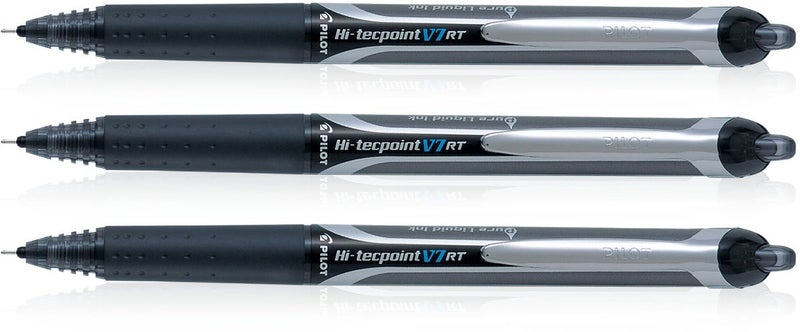 019597 Hi-TecPoint V7 RT Pen (Black - Pack of 3)