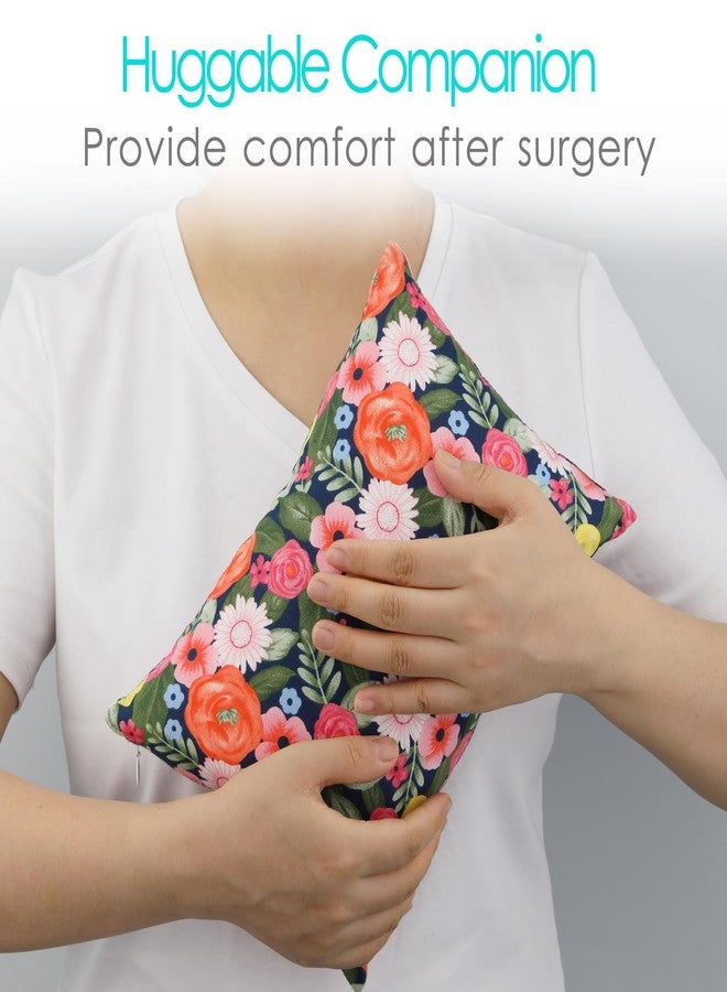D. Cozy Tiny Hysterectomy Pillow Small Hysterectomy Recovery Must Haves Products Gifts Soft Post Surgery Pillows with Ice Pack Pocket for Abdominal Surgery Cushion Cough Pillow, Cute Flower - Image 4