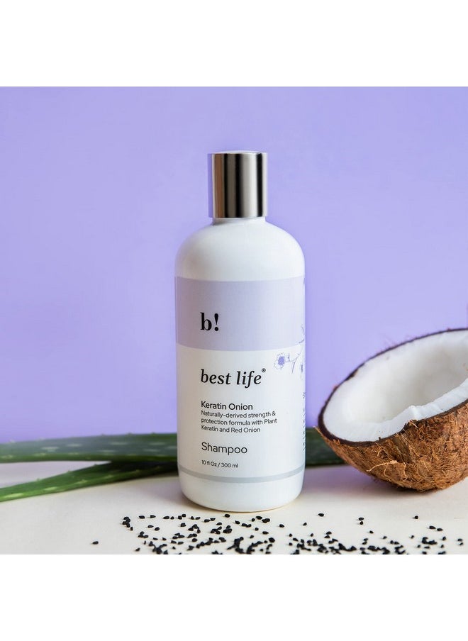 Best Life Keratin Onion Shampoo For Hair Growth & Hair Fall Control With Red Onion Extract And Kalonji (Nigella Satviablack Onion Seed Oil) For Women & Men All Natural No Harmful Chemicals(300Ml)  - Image 3