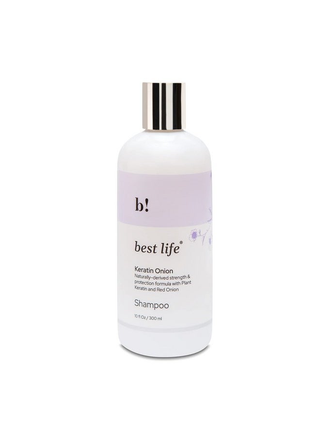Best Life Keratin Onion Shampoo For Hair Growth & Hair Fall Control With Red Onion Extract And Kalonji (Nigella Satviablack Onion Seed Oil) For Women & Men All Natural No Harmful Chemicals(300Ml)  - Image 1