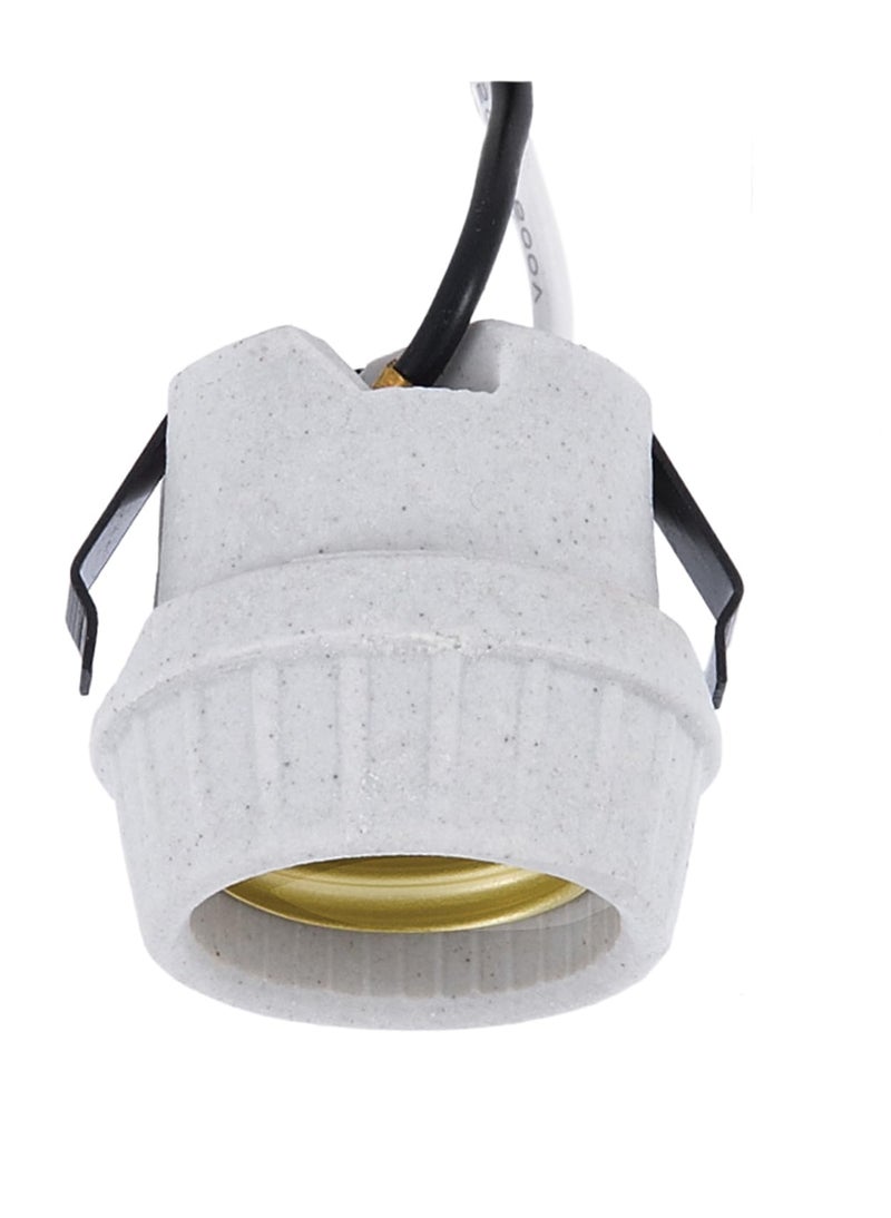 BP Lamp Medium Base UClip Snapin Porcelain Keyless Fixture Socket with 85 Wire Leads