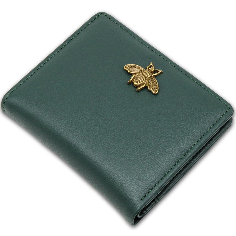 Altally Small Women Wallet RFID Blocking Bifold Pocket Wallet Slim Compact Ladies Purse Mini Wallets For Women (Dark Green) - Image 1