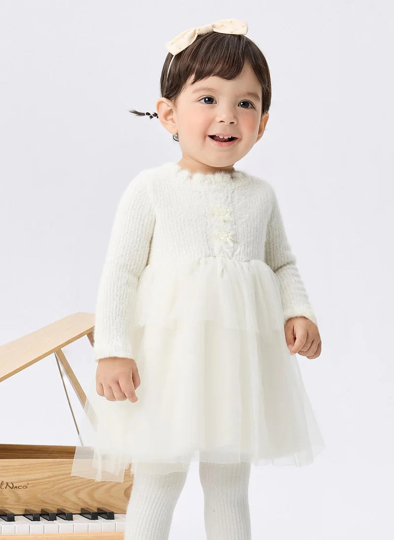 Balabala Toddler Girl Wool one-piece dress