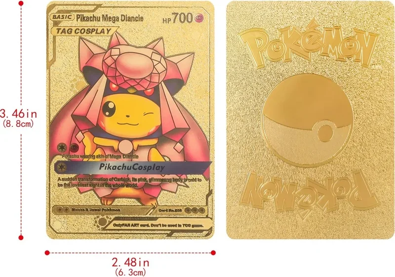ام جي تويز Pokemon Vmax Gold Card Tcg Gold Starter Box Pack 25 Pieces Embossed Collection Pokemon Cards