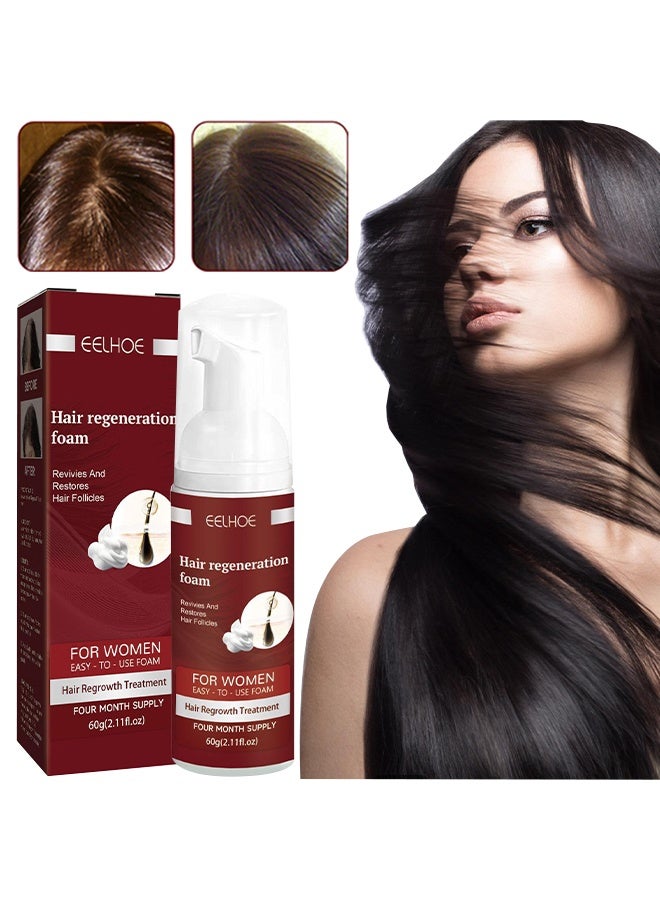 EELHOE Hair Regeneration Foam,  Revivies And Restores Hair Follicles For Women Hair Health Care Four Month Supply 60g - Image 1