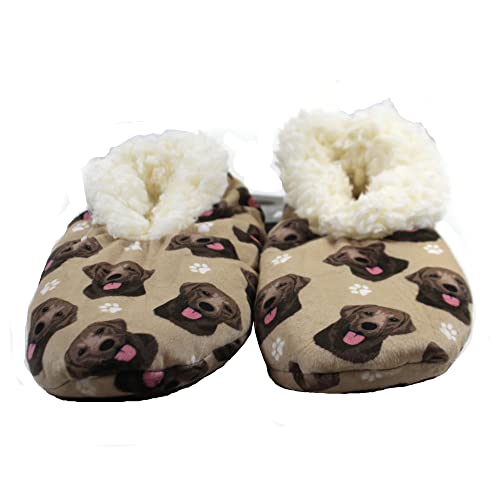 Comfies Chocolate Lab Super Soft Slippers - E&S Pets - Chocolate Lab Gifts - Cozy House Slippers - Non Skid Bottom - One Size Fits Most - Sherpa Slipper - Pet Lover Gifts For Men And Women - Image 5