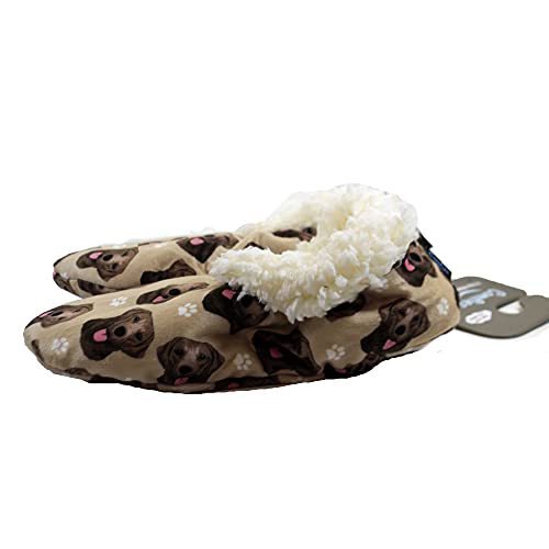 Comfies Chocolate Lab Super Soft Slippers - E&S Pets - Chocolate Lab Gifts - Cozy House Slippers - Non Skid Bottom - One Size Fits Most - Sherpa Slipper - Pet Lover Gifts For Men And Women - Image 2