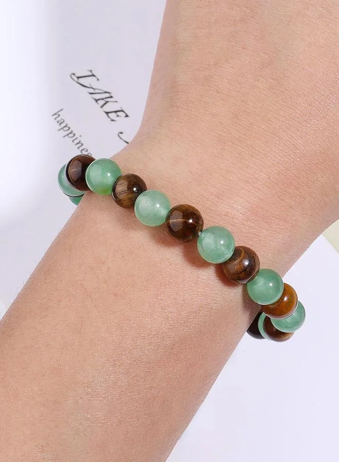 تايك تو Jade and Tiger Eye Beaded Bracelet