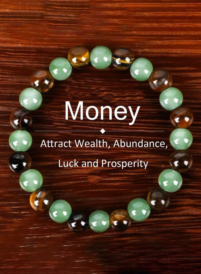 تايك تو Jade and Tiger Eye Beaded Bracelet