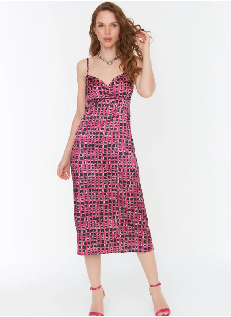 trendyol Strappy Printed Dress