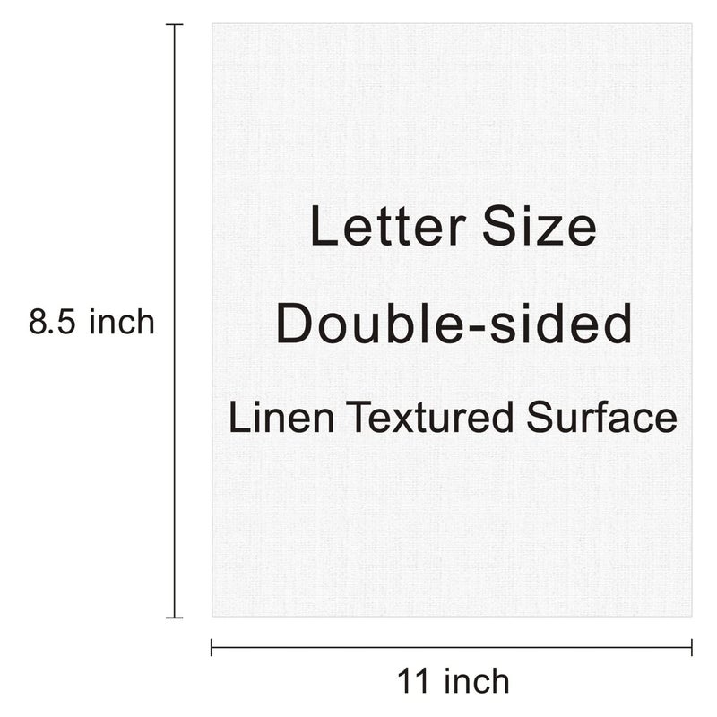 COLOANDUS Linen Textured Cardstock White 100 Sheets 80 lb Cover, 8.5 x 11 Inches for Printers, Invitation, Arts and Craft, Scrapbook, DIY Projects - Image 2