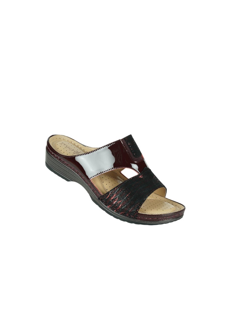 Michelle Morgan 092-2820 Michelle Morgan Ladies Casual Sandals 88998-6 Maroon  - Image 3