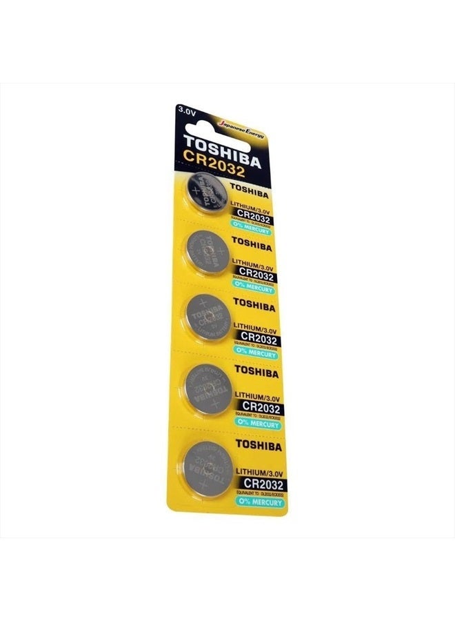 Toshiba Cr2032 3V Lithium Coin Cell Battery, Pack of 5 - Image 3