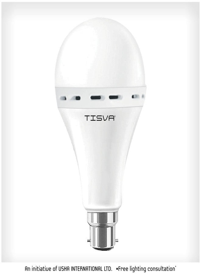 Tisva مصباح طوارئ LED عاكس من تيسفا بقوة 9 واط، ضوء نهاري بارد، يعمل لمدة تصل إلى 4 ساعات، عبوة من قطعة واحدة، B22 - Image 2