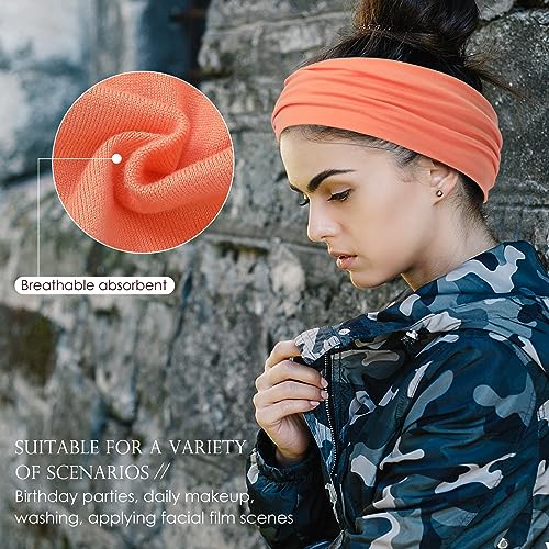 Panleding 12 Pcs Stretchy Headbands for Women, Absorbed Sport Headband Soft Twist Knotted Headbands for Daily Life Yoga - Image 4