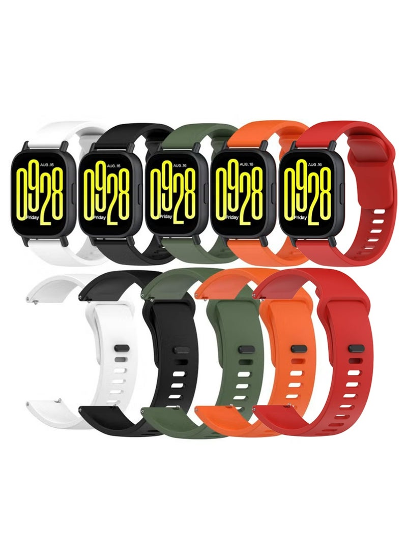 X-level 5 Pcs Silicone Strap Compatible with Xiaomi Redmi Watch 5 Active/5 Lite Women's Straps, Replacement Strap for Redmi Watch 5 Active/5 Lite - Image 1