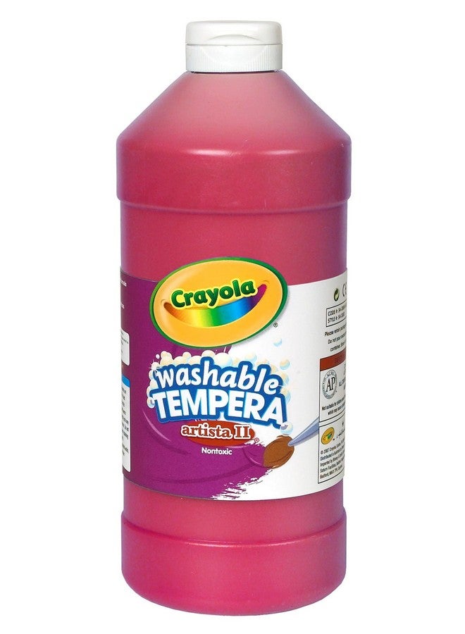 Crayola Washable Tempera Paint For Kids, Red Paint, Classroom Supplies, Non Toxic, 32 Oz Squeeze Bottle - Image 1