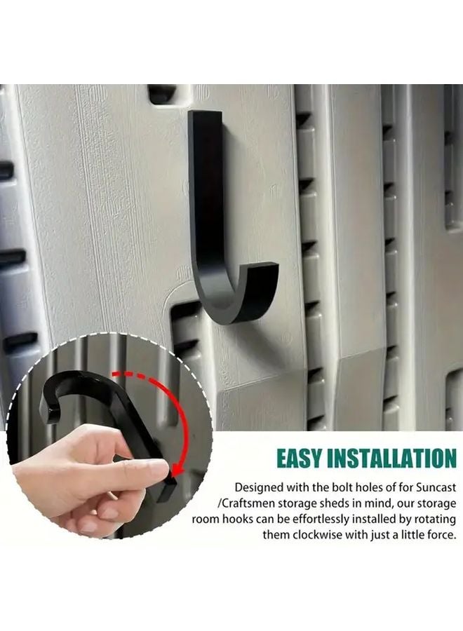 4pcs Heavy Duty Tool Hooks Garage Shed Workshop Organization Easy Installation - Image 3
