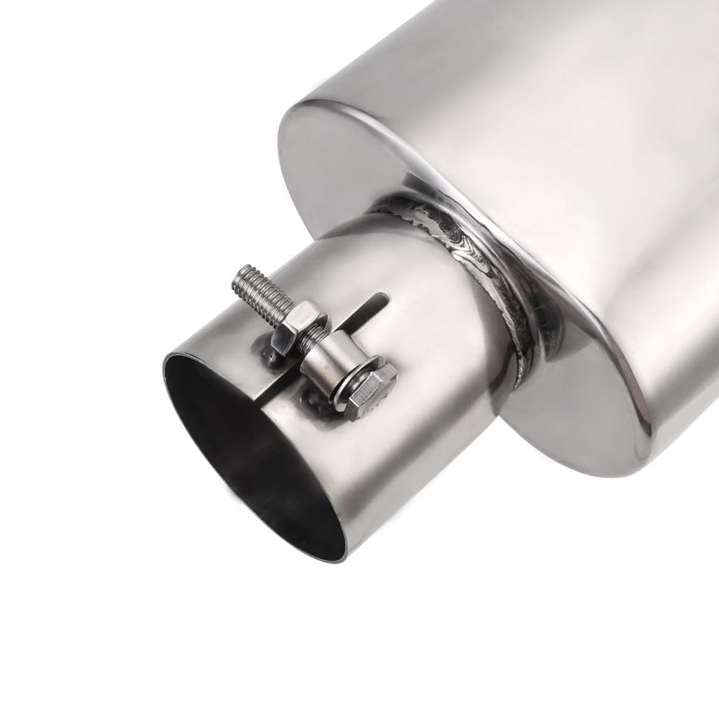 A-KARCK Rectangle Exhaust Tip 2.5" Inlet, Polished Square Exhaust Tailpipe Tip 3" x 5.5" Outlet 9.5" Long, Bolt on Design Easy Installation - Image 4