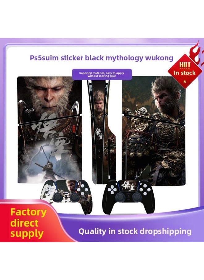 General PS5 Slim Game Sticker Full Body Sticker Black Myth Goku Sticker Protective Sticker Handle Sticker SKIN-Color:TN—P5SDigital—1245  - Image 2