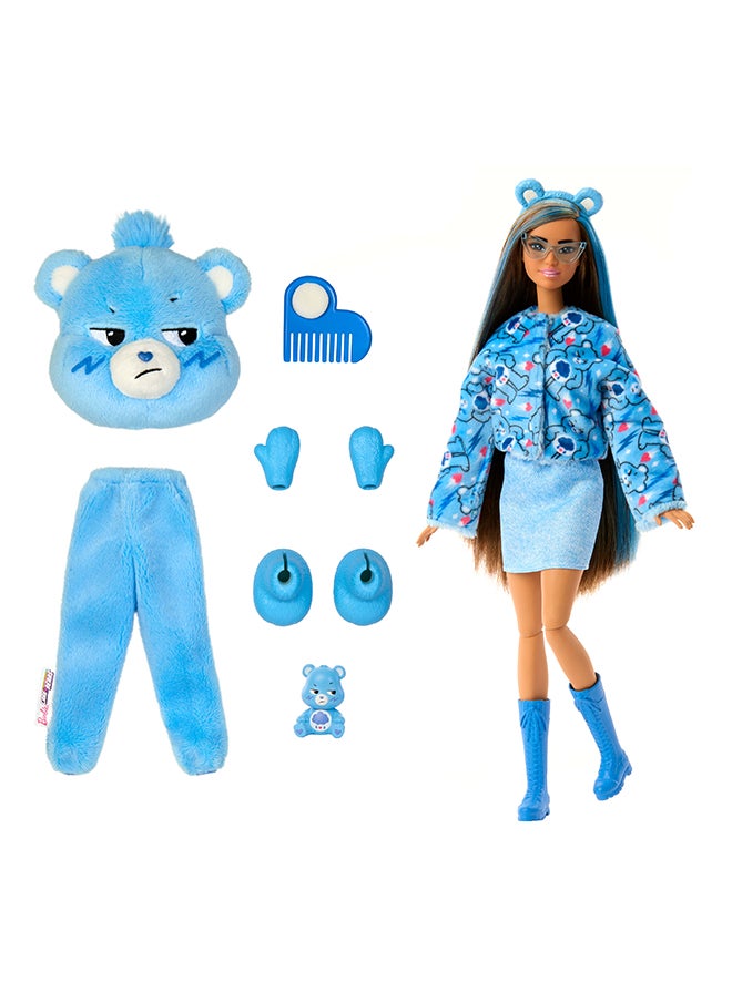 Barbie - Cutie Reveal Care Bears Series - Grumpy Bear (Brunette) - Image 1