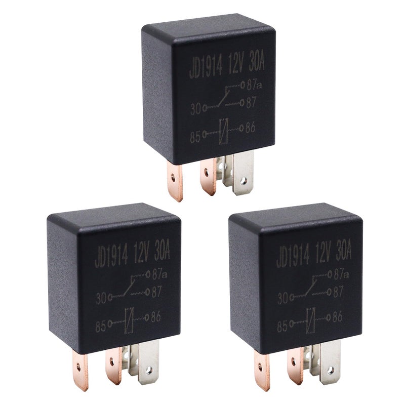 OXCANO 3PCS 4671168E 72472M Fuel Pump Relay 5 pin 12 Volt DV SPDT Compatible with Chrysler Dodge Jeep Siemens TYCO MultiPurpose Relay