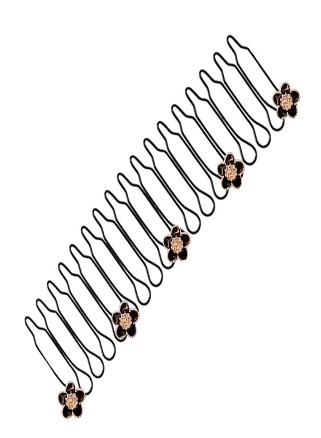 ATOOZED Stretchable Invisible Flower Hair Clip U Shape Hair Finishing Comb Elastic Hair Holder for Women Girls Flexible Styling Tool for Bun Ponytail Easy Fixer 1 Piece - Image 1