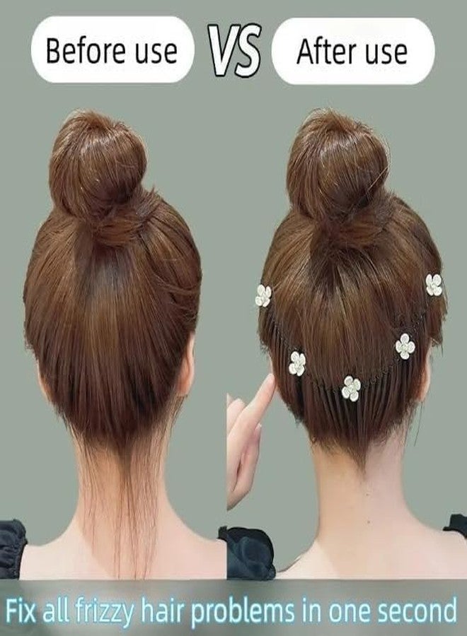 ATOOZED Stretchable Invisible Flower Hair Clip U Shape Hair Finishing Comb Elastic Hair Holder for Women Girls Flexible Styling Tool for Bun Ponytail Easy Fixer 1 Piece - Image 3