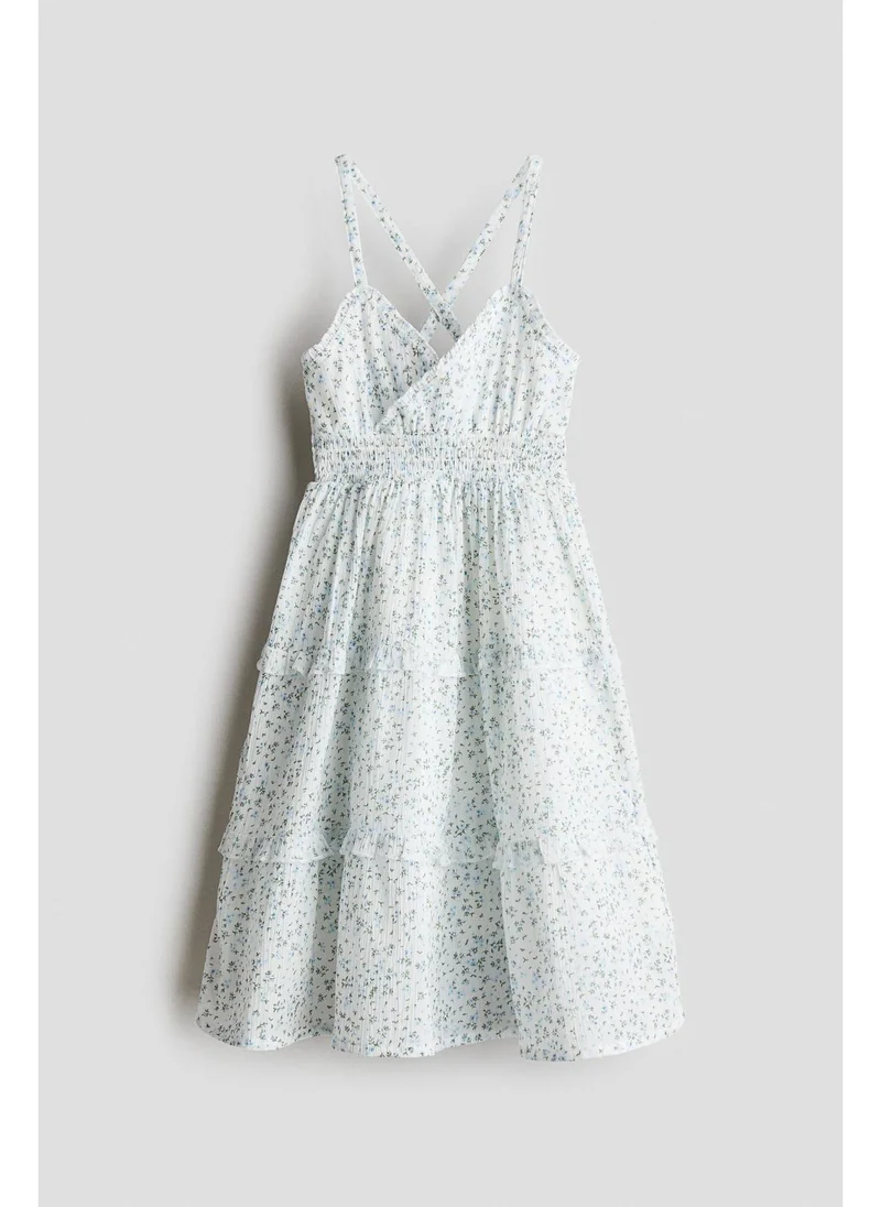 اتش اند ام Smocked frill-trimmed dress