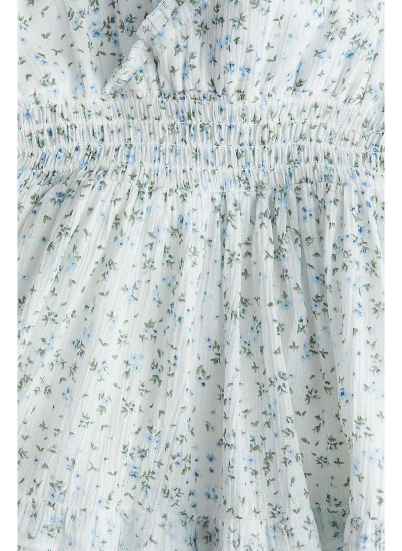 اتش اند ام Smocked frill-trimmed dress