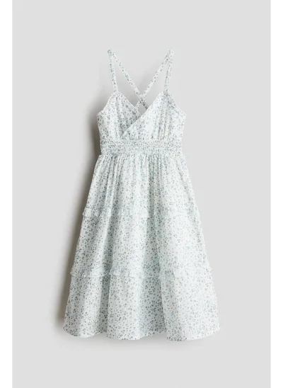 H&M Smocked frill-trimmed dress