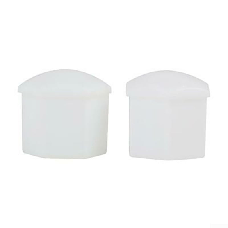 White Plastic 19mm Wheel Lug Nut Cover Set Rust Resistant 20 Piece Pack - Image 4