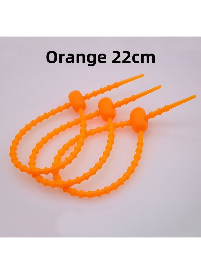 Loquat Tadpole Tie DIY Live Buckle Writer Soft Glue Tie Keychain Jewelry Bag Doll Lanyard Decoration Accessories-Color:Orange 22cm - Image 1