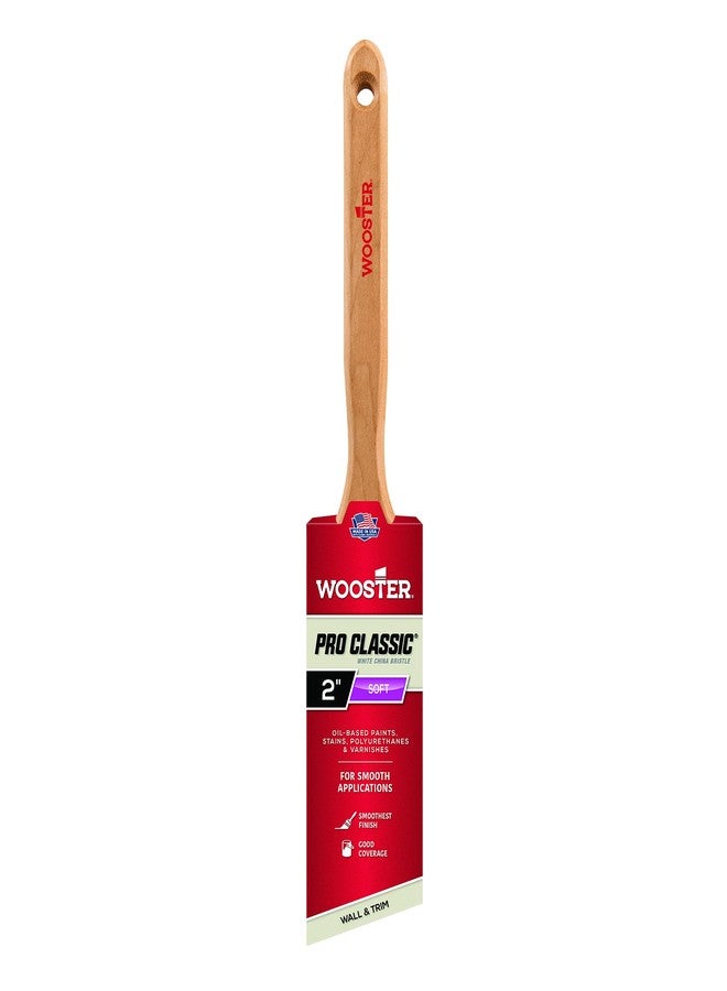 Wooster Brush Z1222-2 White Majestic China Bristle Angle Sash Paintbrush, 2 Inch - Image 2