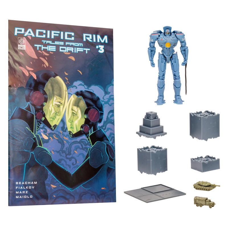 McFarlane Toys Pacific Rim McFarlane Toys Gipsy Danger (Jaeger) 4" Scale Figure Playset with Comic - Image 5