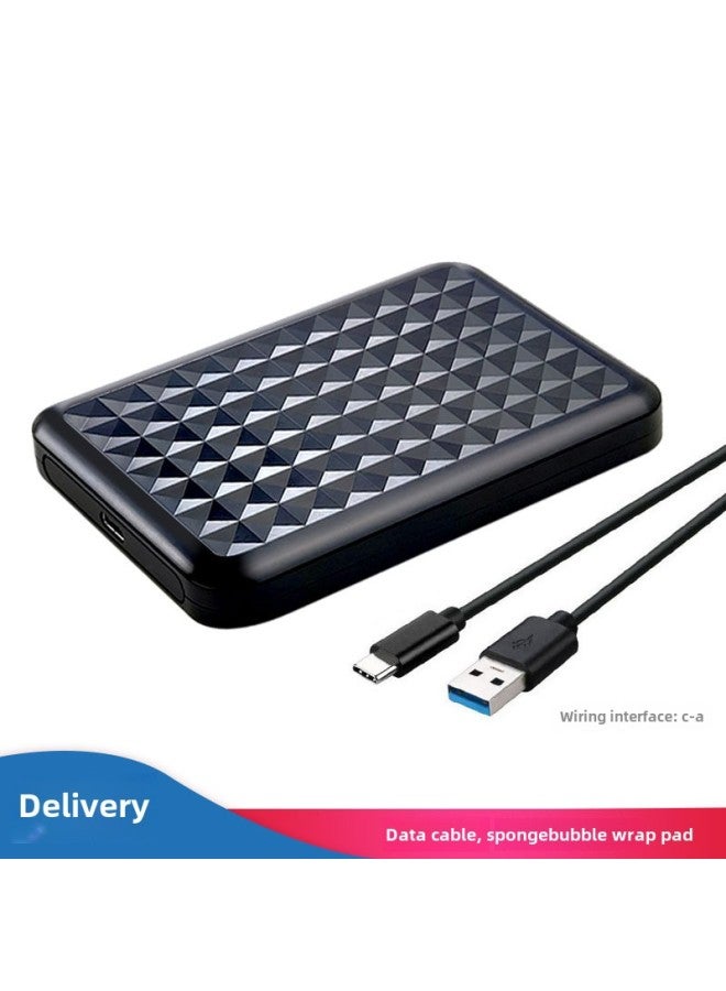Type-c Mobile Hard Disk Box 2.5-inch Ssd Solid State Disk Shell Sata Serial Port Notebook External Box-Color:U25Q103.1-AC Black  - Image 1