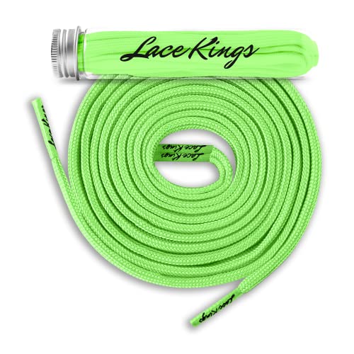 Lace Kings رباط أحذية كينغز من الدانتيل (أخضر نيون - 36 بوصة) - Image 1
