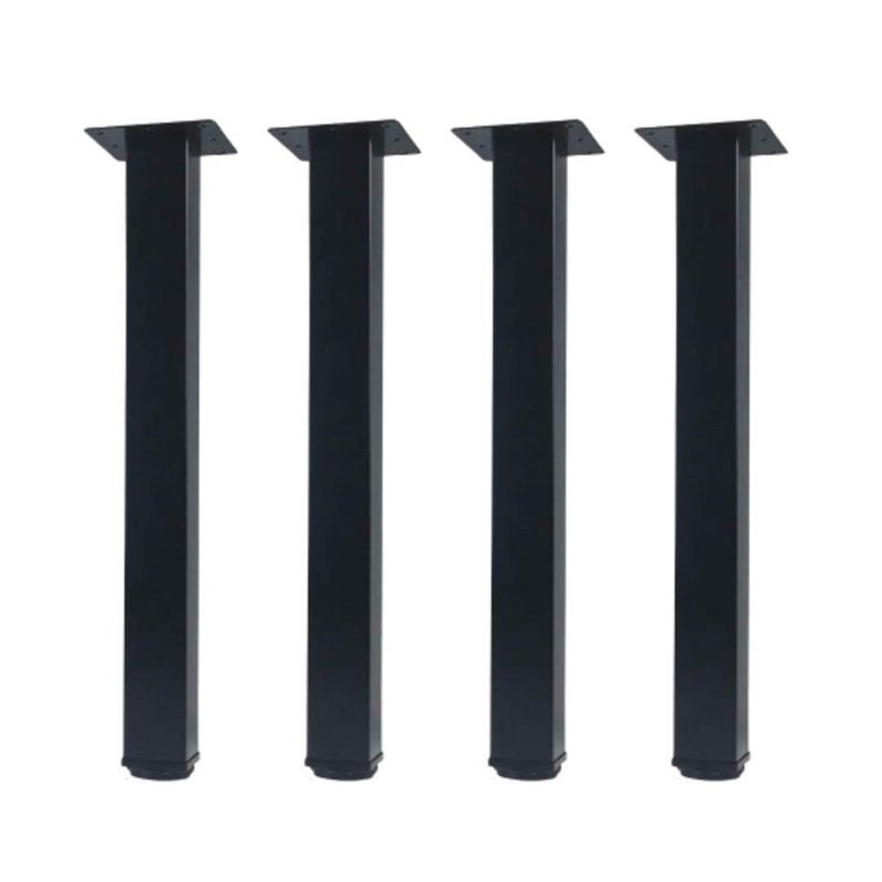 Ventuos Newtown 2 Ventuos Metal Table Legs 28 Inch Heavy Duty Square Tube Desk Legs for Coffee Table Dining Table Straight Shape Pack of 4 Black - Image 1