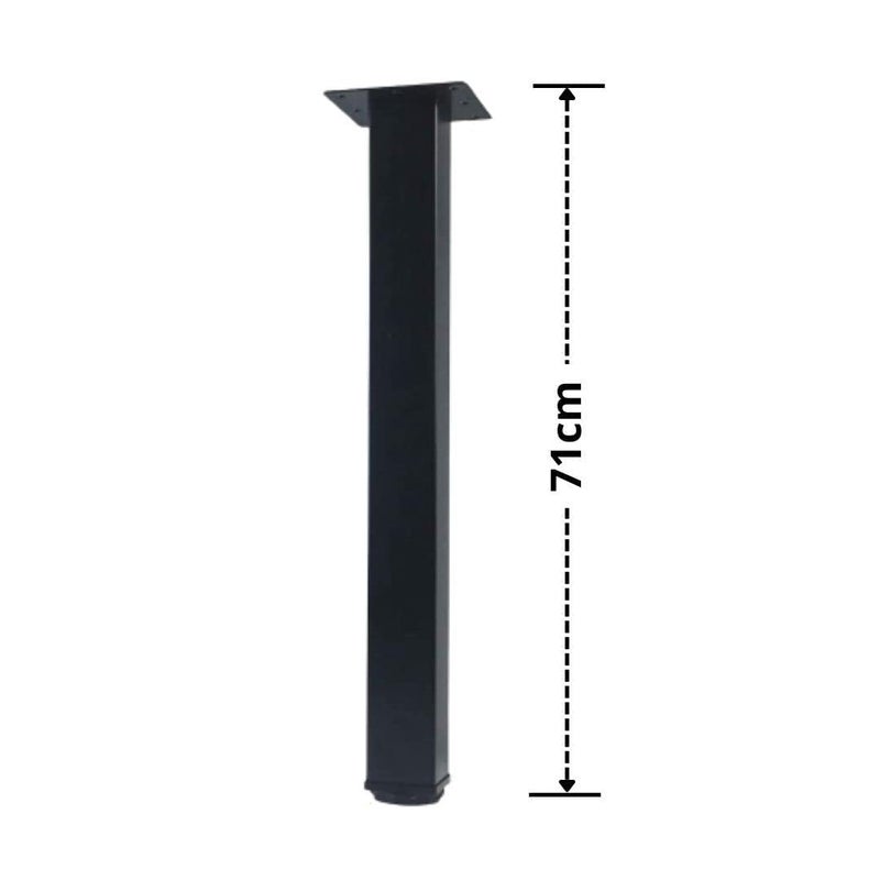 Ventuos Newtown 2 Ventuos Metal Table Legs 28 Inch Heavy Duty Square Tube Desk Legs for Coffee Table Dining Table Straight Shape Pack of 4 Black - Image 2