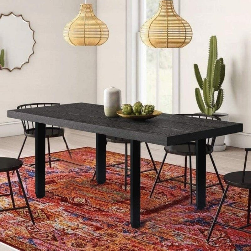 Ventuos Newtown 2 Ventuos Metal Table Legs 28 Inch Heavy Duty Square Tube Desk Legs for Coffee Table Dining Table Straight Shape Pack of 4 Black - Image 3