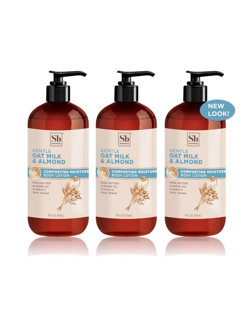 Soapbox - Soapbox Oat Milk & Chai Moisturizing Body Lotion with Shea Butter & Almond Oil | Paraben Free, Cruelty Free, Vegan, Made in the USA (16oz, 3 Pack) - Image 1