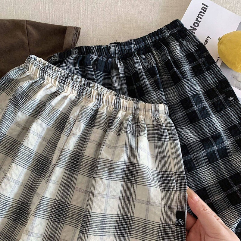 Kids Plaid Lantern Pants Summer Mosquito-Repellent Loose Trousers - Image 4