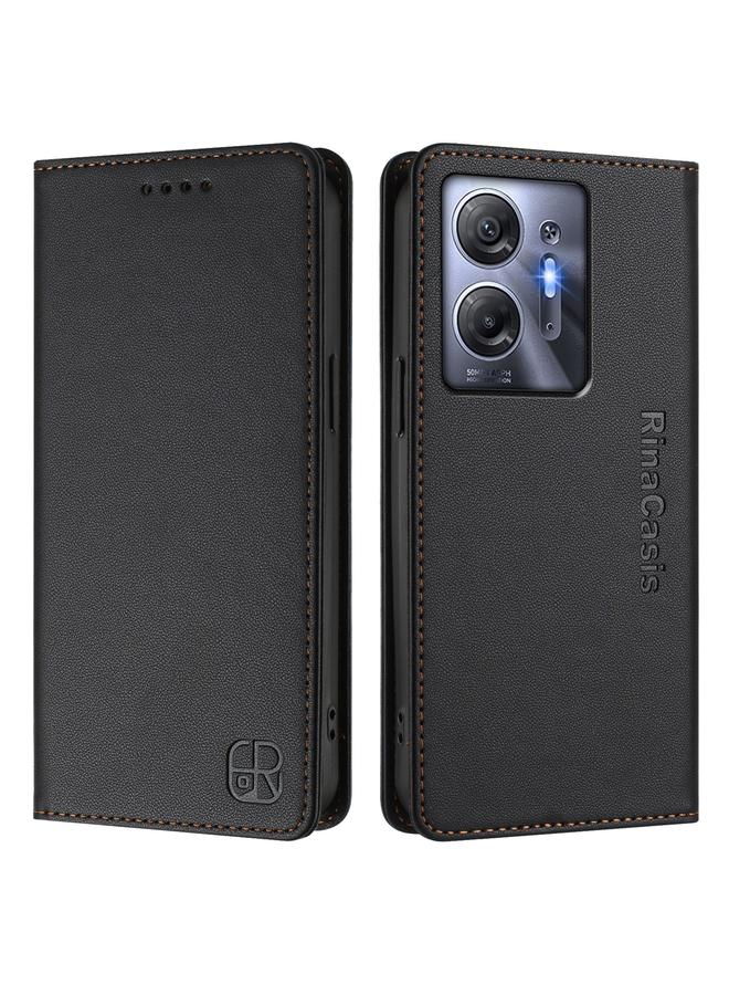 S-TOP Case For Infinix Hot 30 5G RC01 Dual-Folded Magnetic Suction RFID Leather Phone Case - Image 2