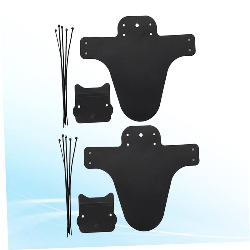 2 Sets Black Bike Front Fork Mud Guards for Mountain and Road Cycling Easy Installation - Image 5