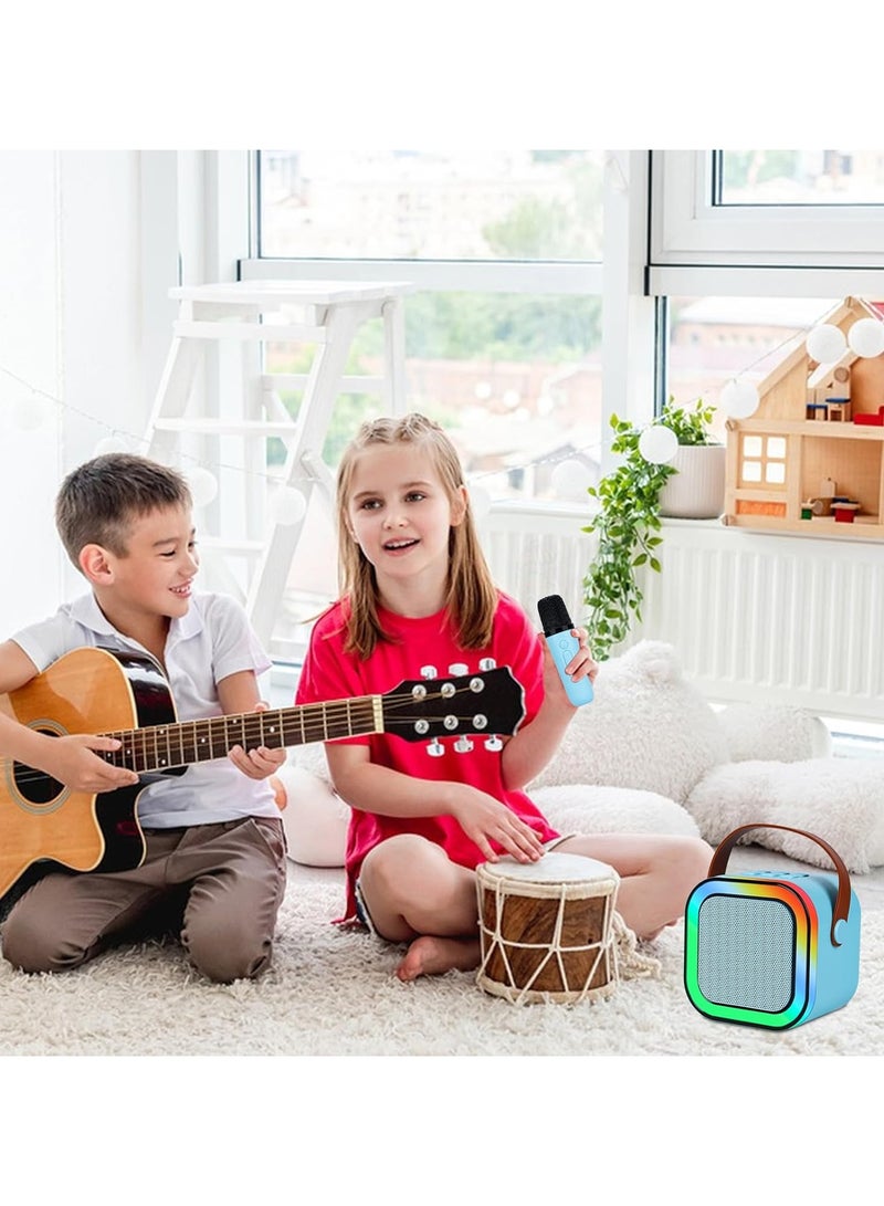 K12 Portable Kids Karaoke Bluetooth Speaker Dual Microphone Audio Integrated Microphone Home Children Karaoke Wireless Bluetooth Speaker - Image 4