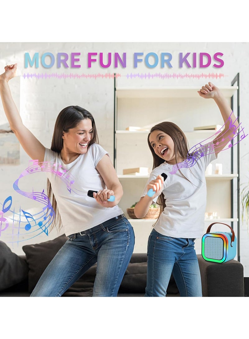 K12 Portable Kids Karaoke Bluetooth Speaker Dual Microphone Audio Integrated Microphone Home Children Karaoke Wireless Bluetooth Speaker - Image 5